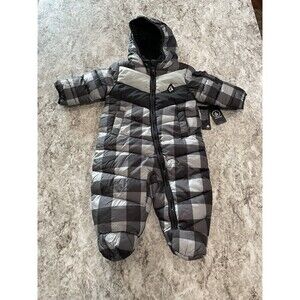 Volcom Baby 1 Piece Hooded Insulated Fleece Lined Snowsuit Size 6-9 Month NEW